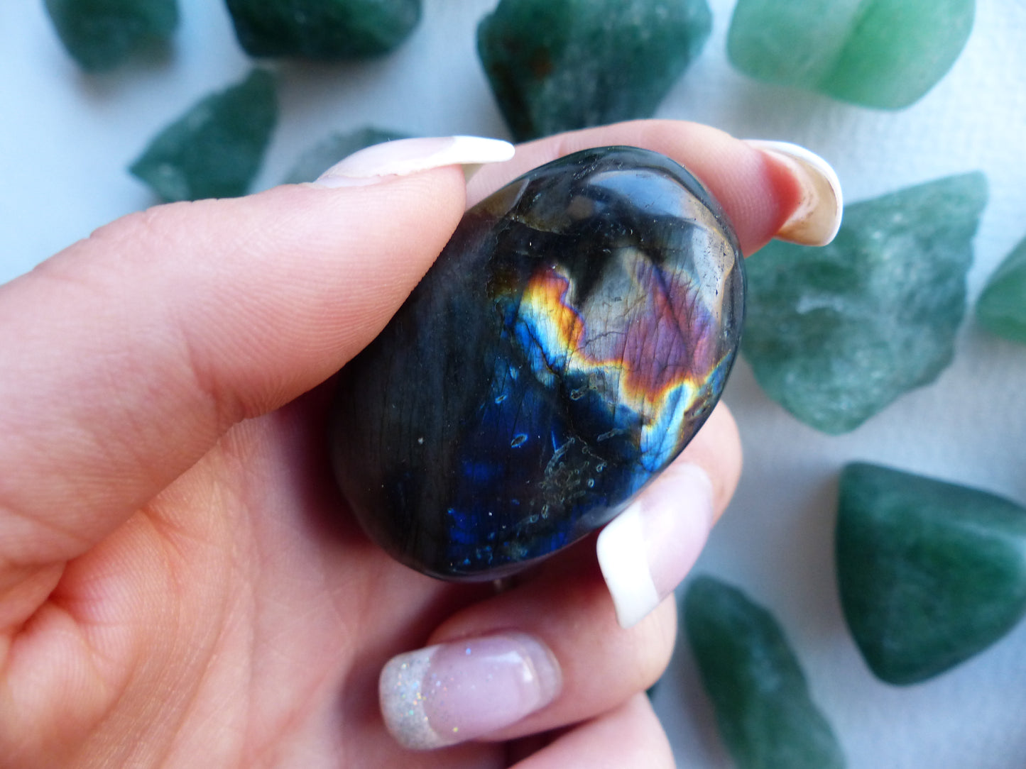 Labradorite Palm Stone (#92)