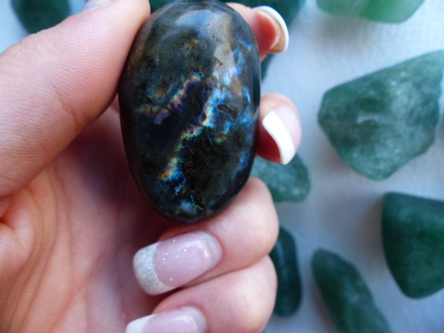 Labradorite Palm Stone (#92)