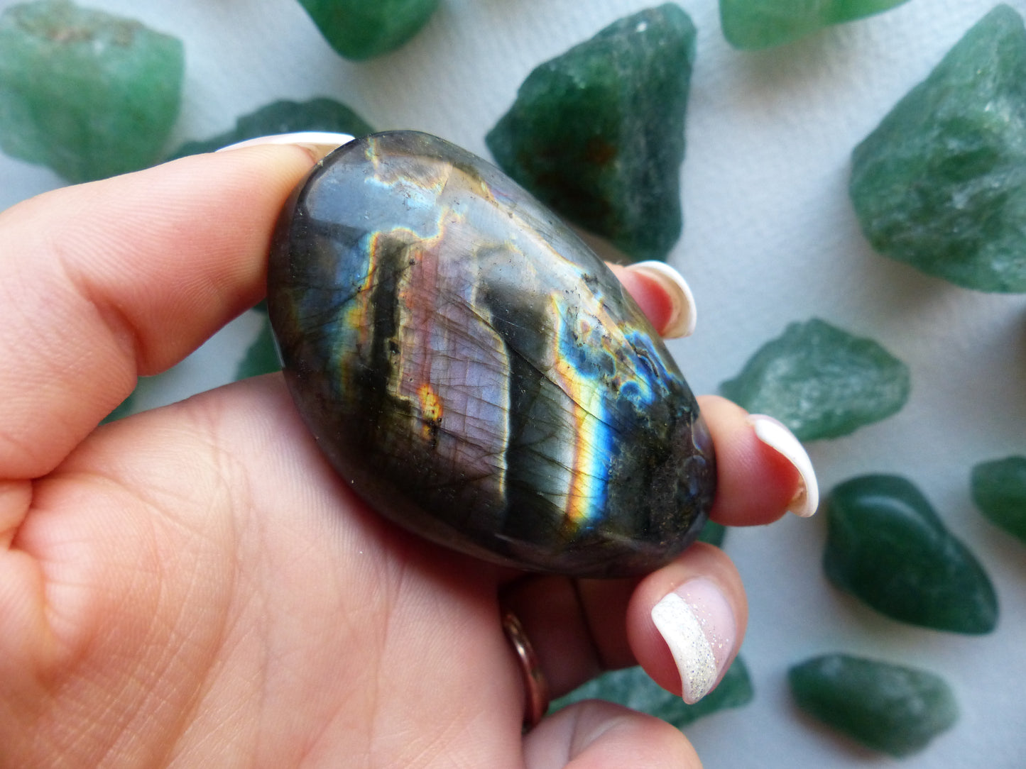 Labradorite Palm Stone (#88)