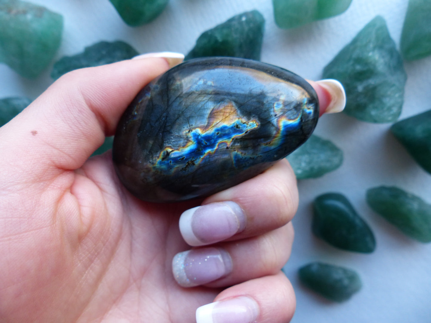 Labradorite Palm Stone (#88)