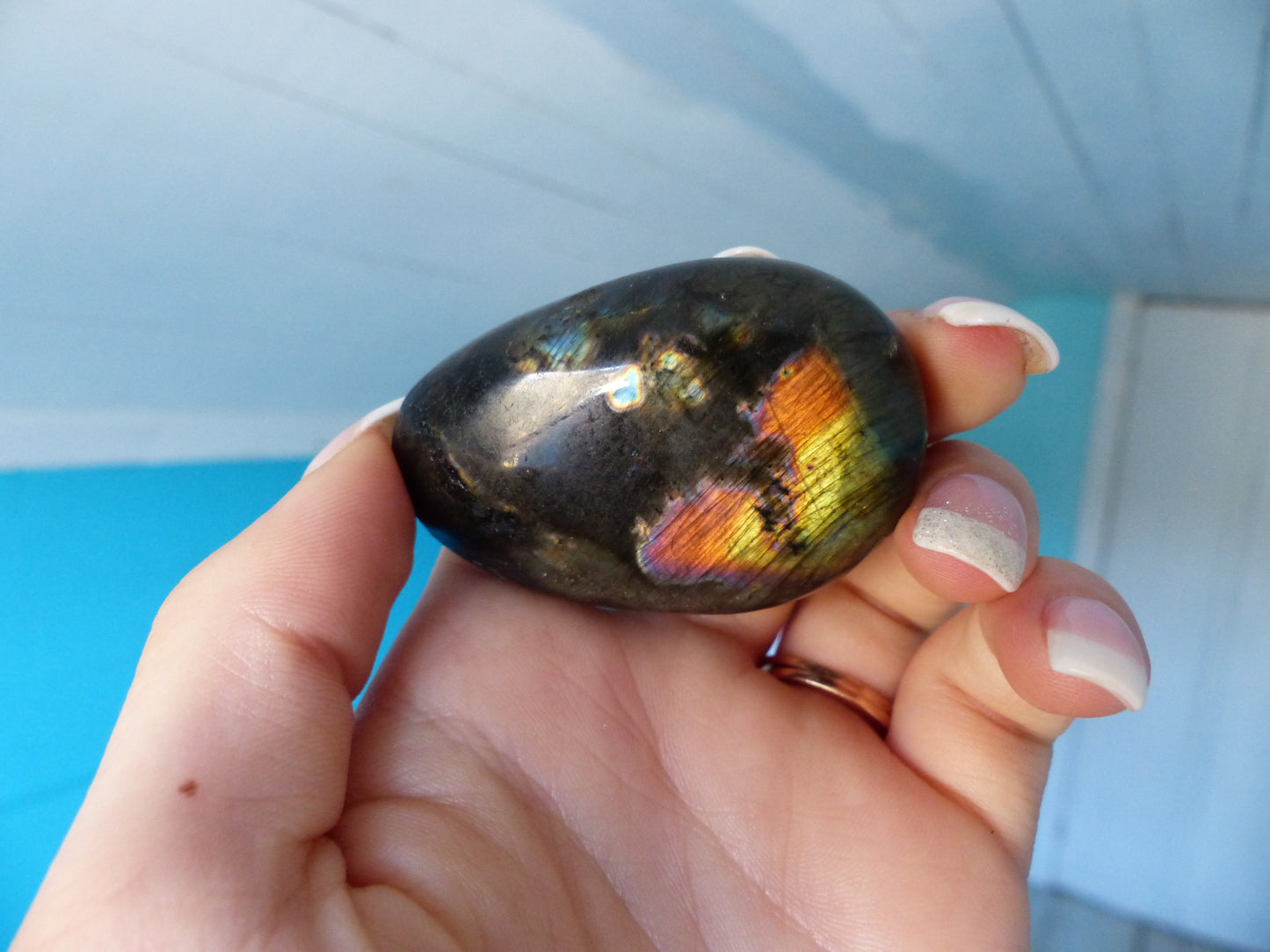 Labradorite Palm Stone (#86)