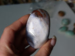 Violet Flame Agate Palm Stone (#8)