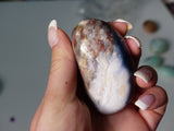 Violet Flame Agate Palm Stone (#8)