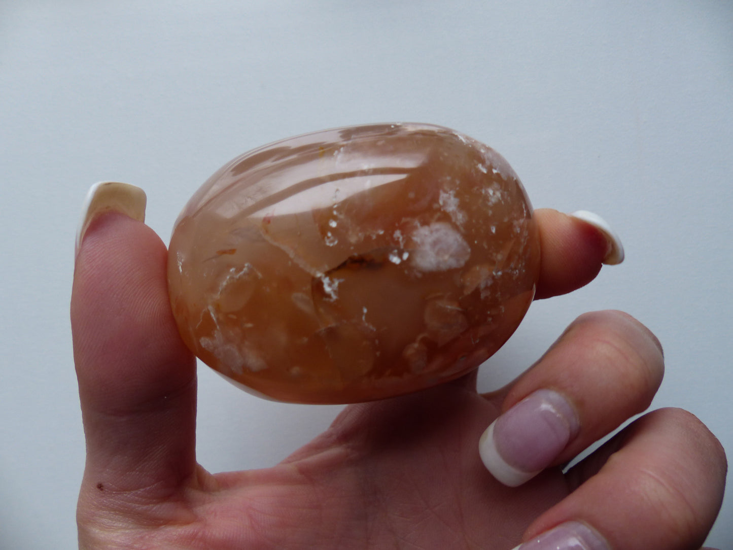 Flower Agate Palm Stone (#25)