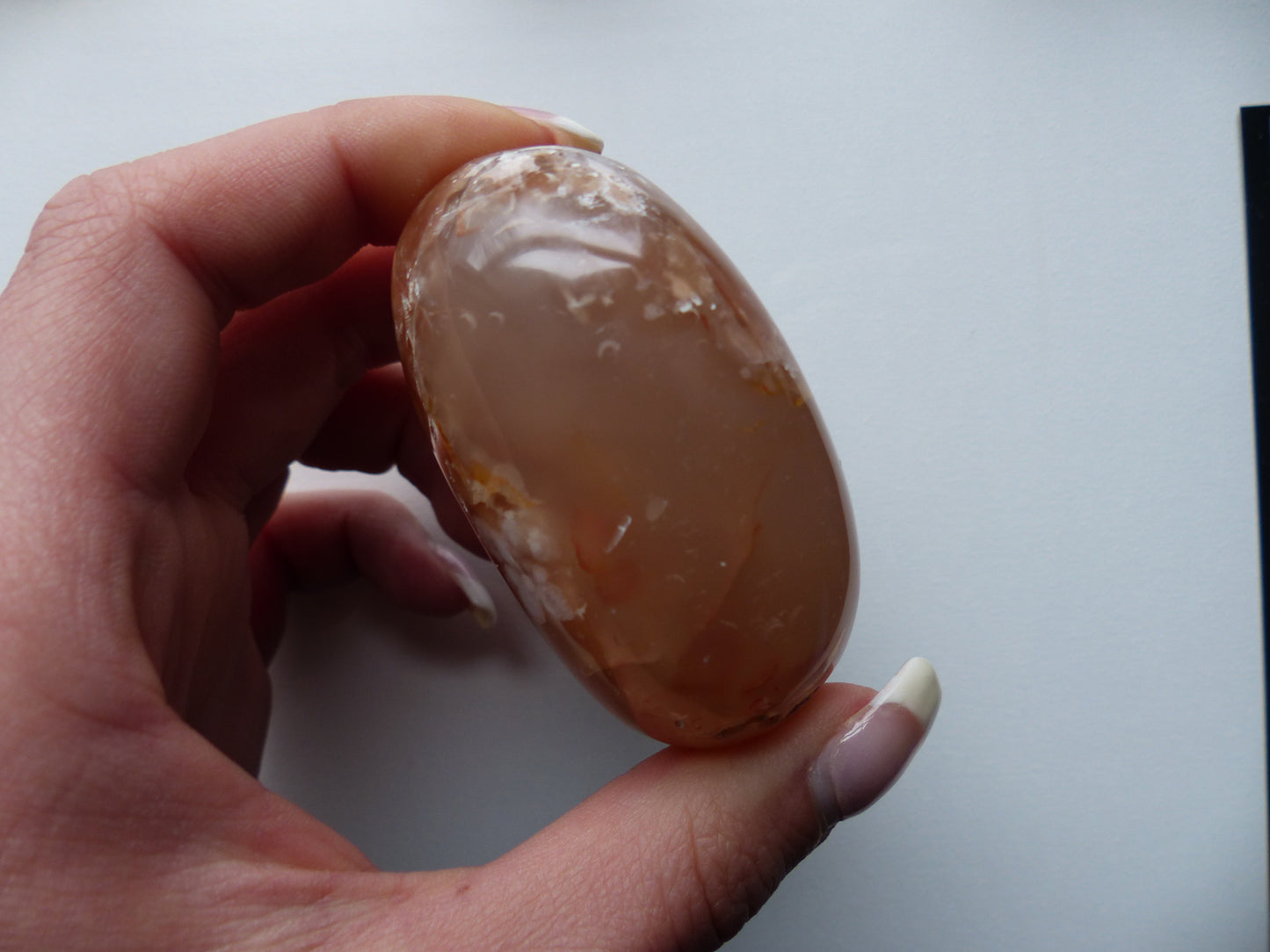Flower Agate Palm Stone (#25)