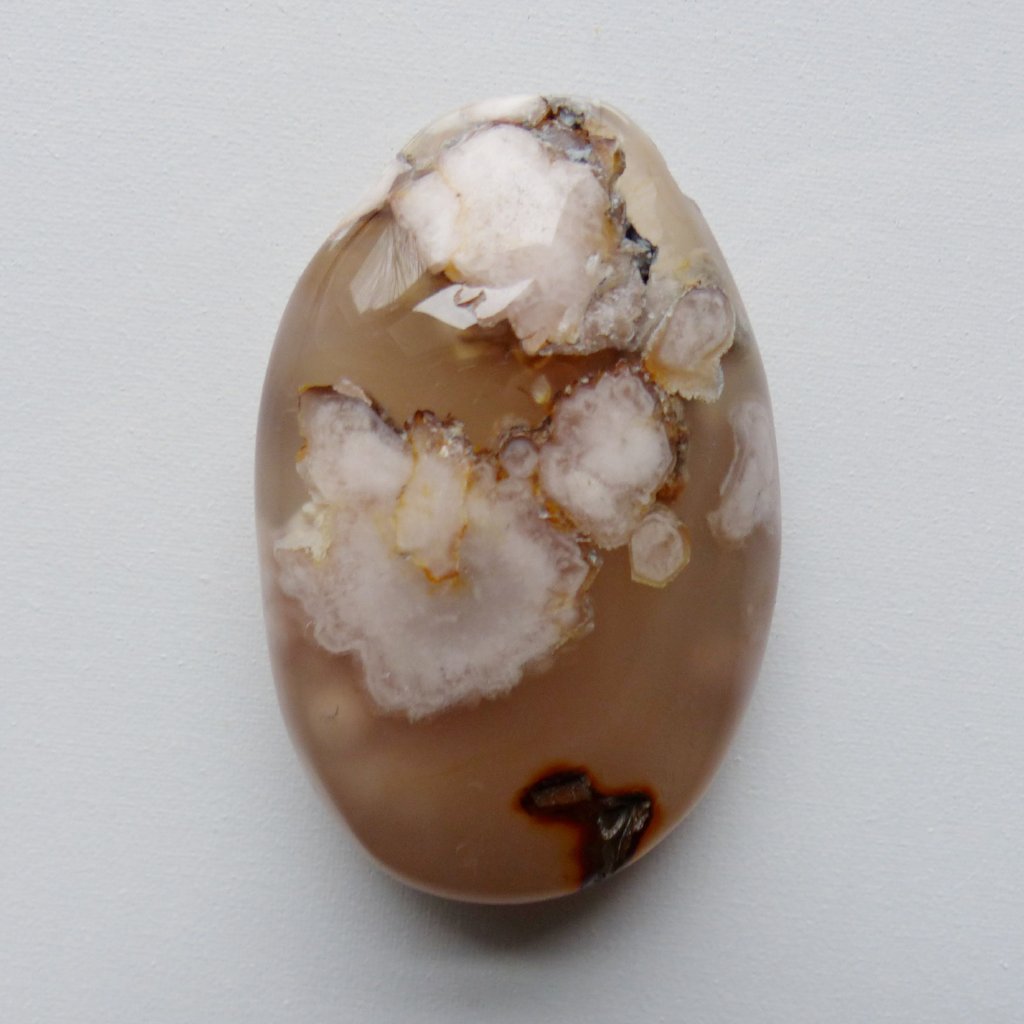 Flower Agate Palm Stone (#22)
