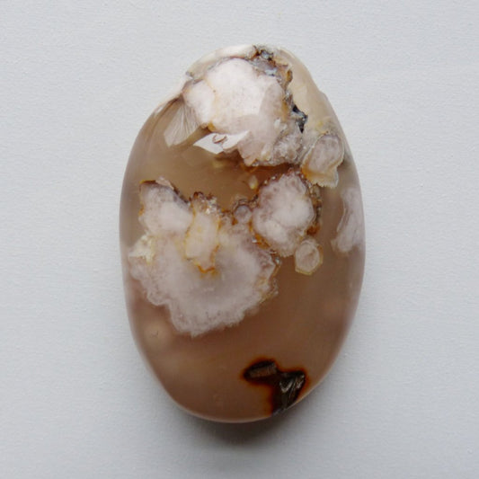 Flower Agate Palm Stone (#22)