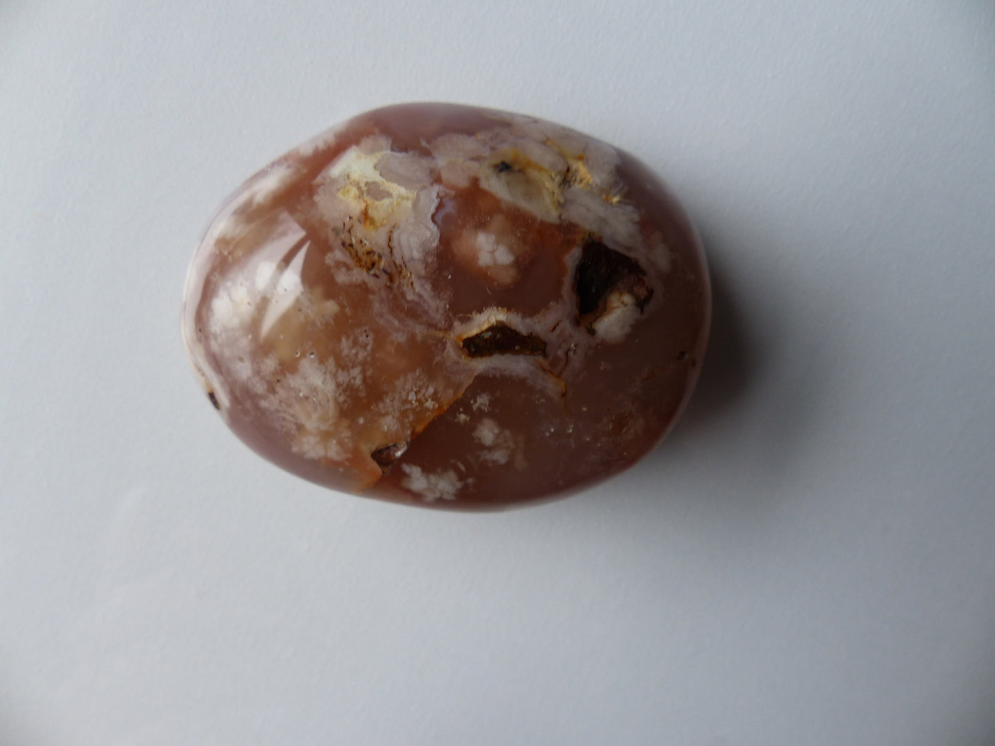 Flower Agate Palm Stone (#14)