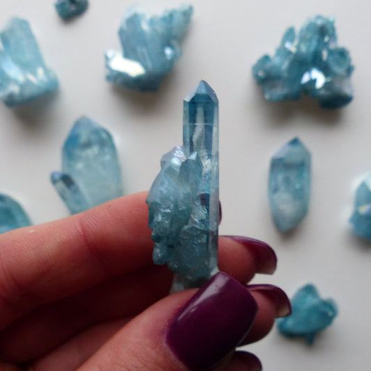 Arkansas Aqua Aura Quartz Point (#4) - Simply Affinity