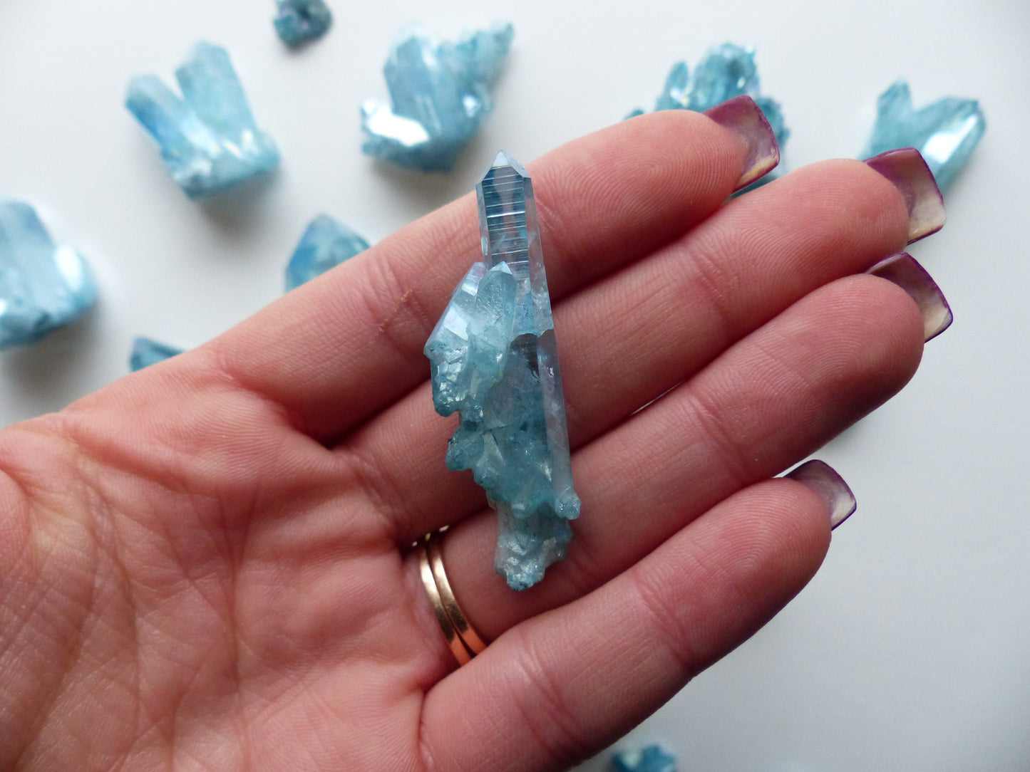 Arkansas Aqua Aura Quartz Point (#4) - Simply Affinity