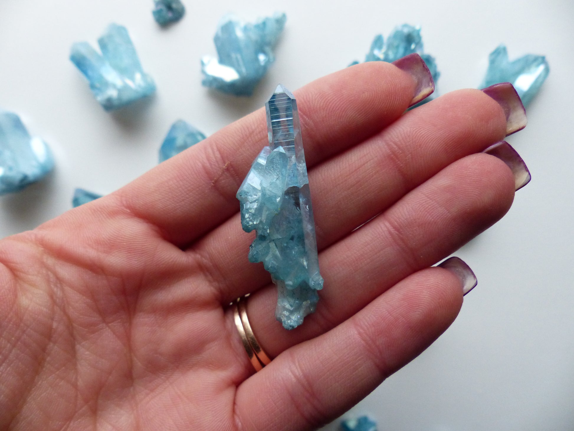 Arkansas Aqua Aura Quartz Point (#4) - Simply Affinity