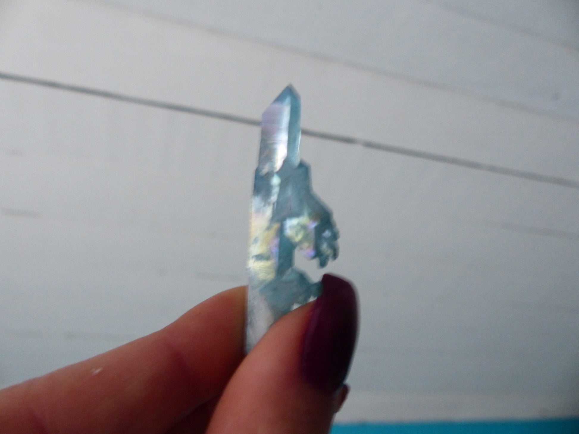 Arkansas Aqua Aura Quartz Point (#4) - Simply Affinity