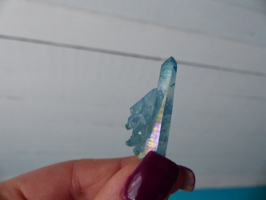Arkansas Aqua Aura Quartz Point (#4) - Simply Affinity