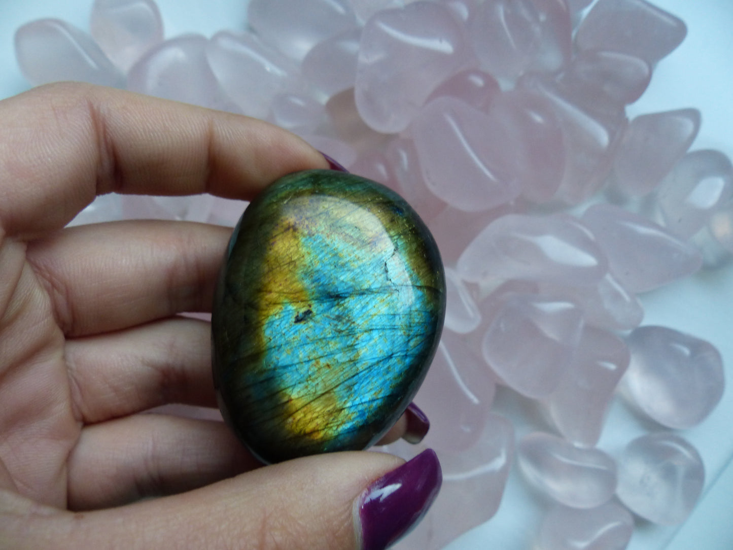 Labradorite Palm Stone (#108)