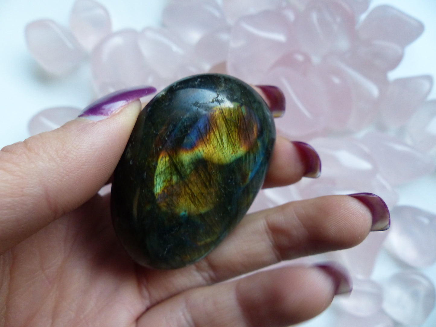 Labradorite Palm Stone (#108)