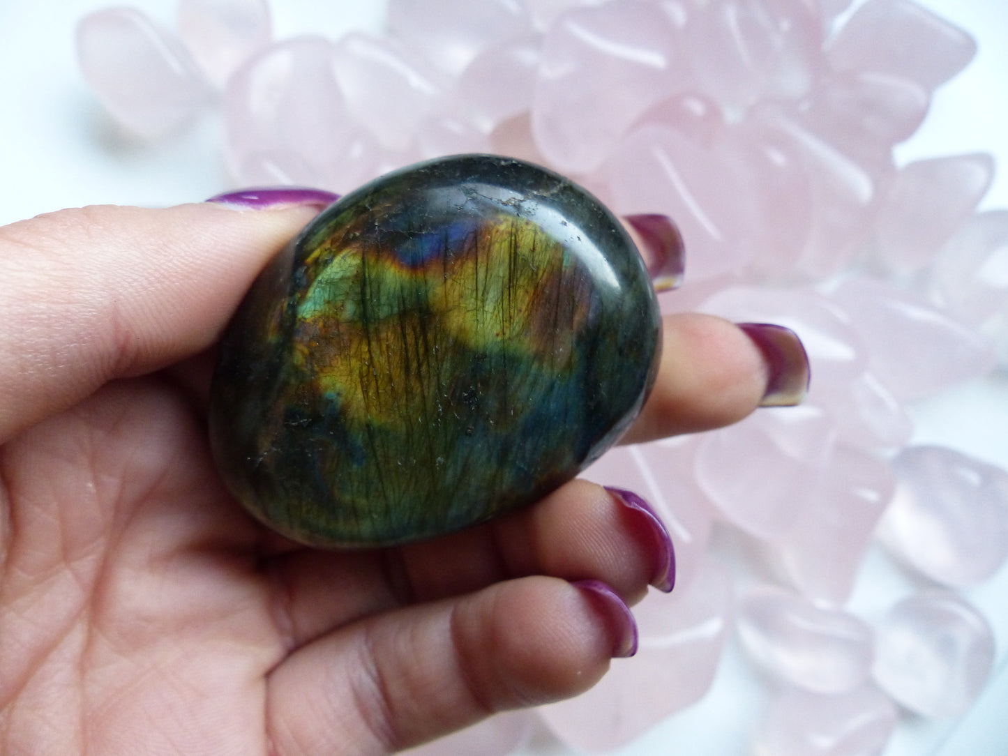 Labradorite Palm Stone (#108)