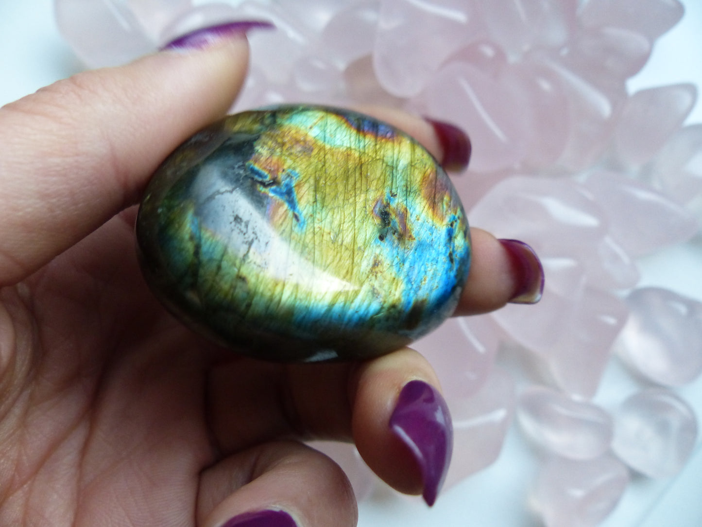 Labradorite Palm Stone (#108)