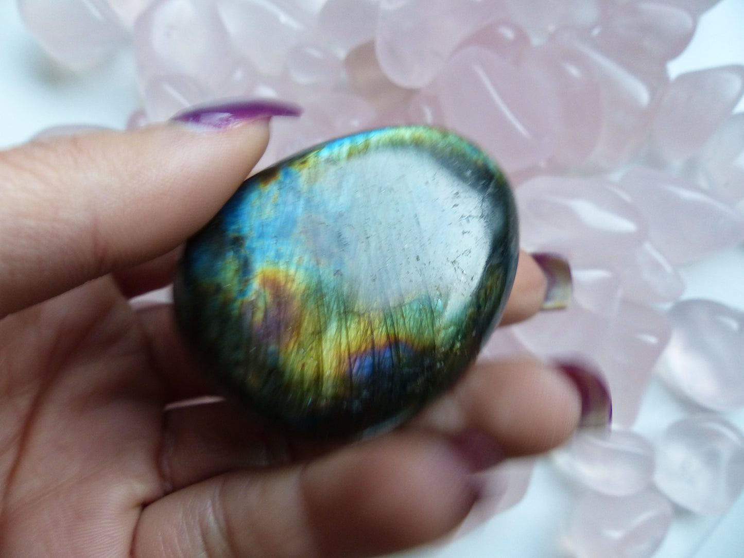 Labradorite Palm Stone (#108)