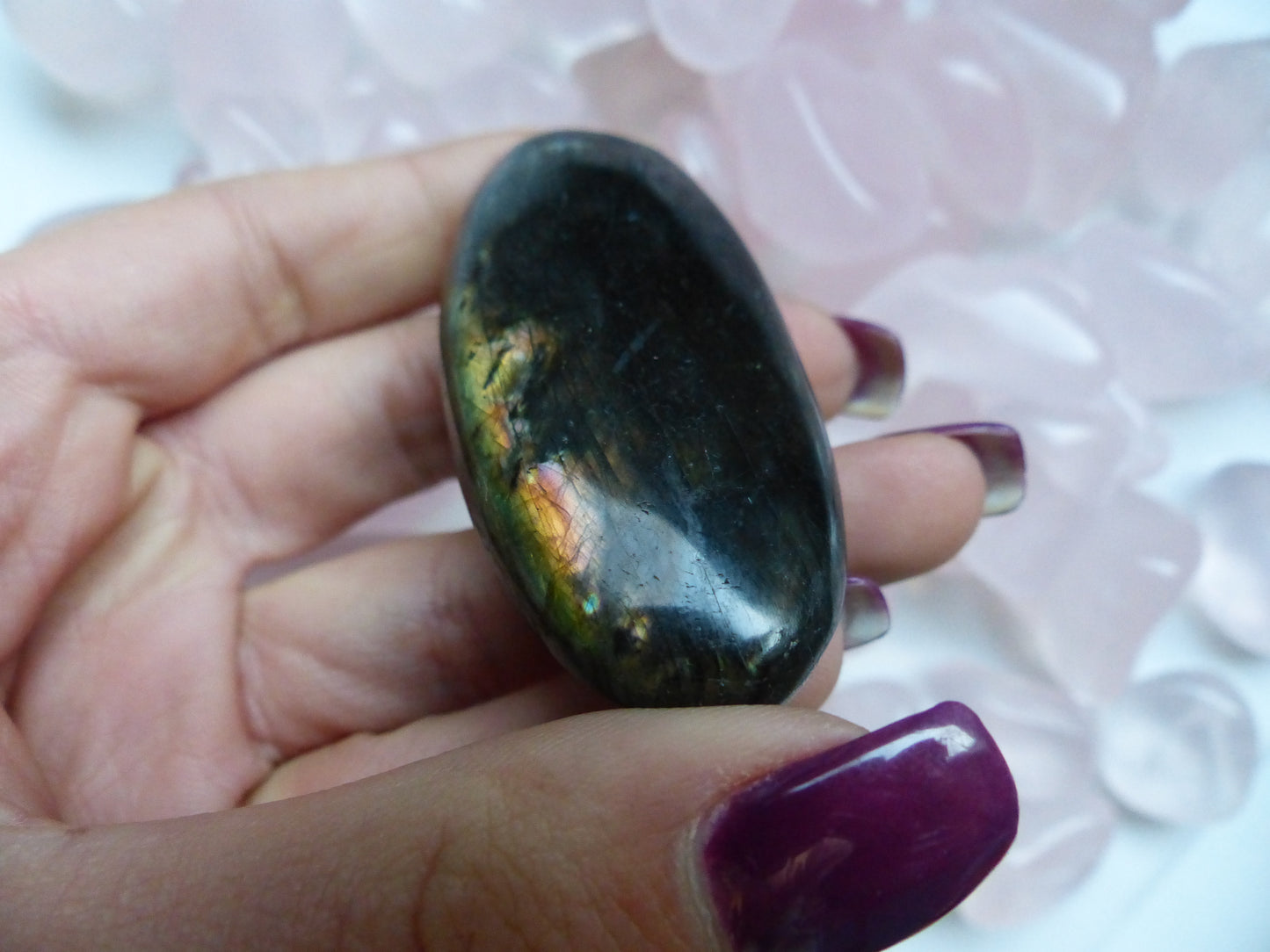 Labradorite Palm Stone (#110p)