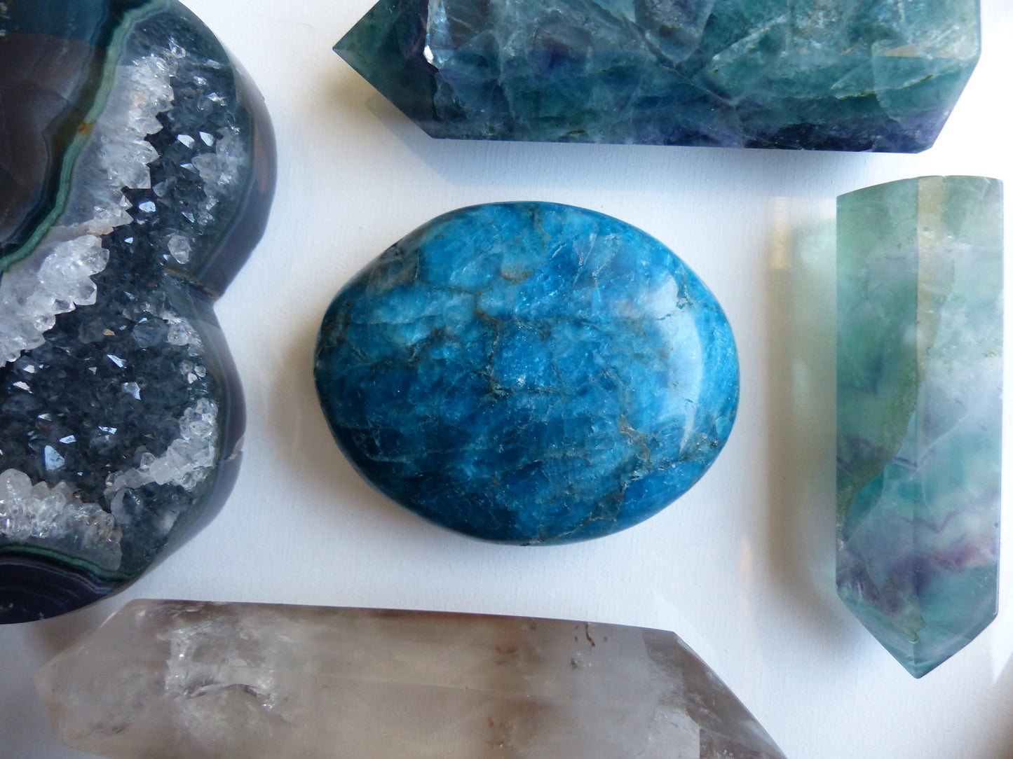 Blue Apatite Palm Stone (#8)