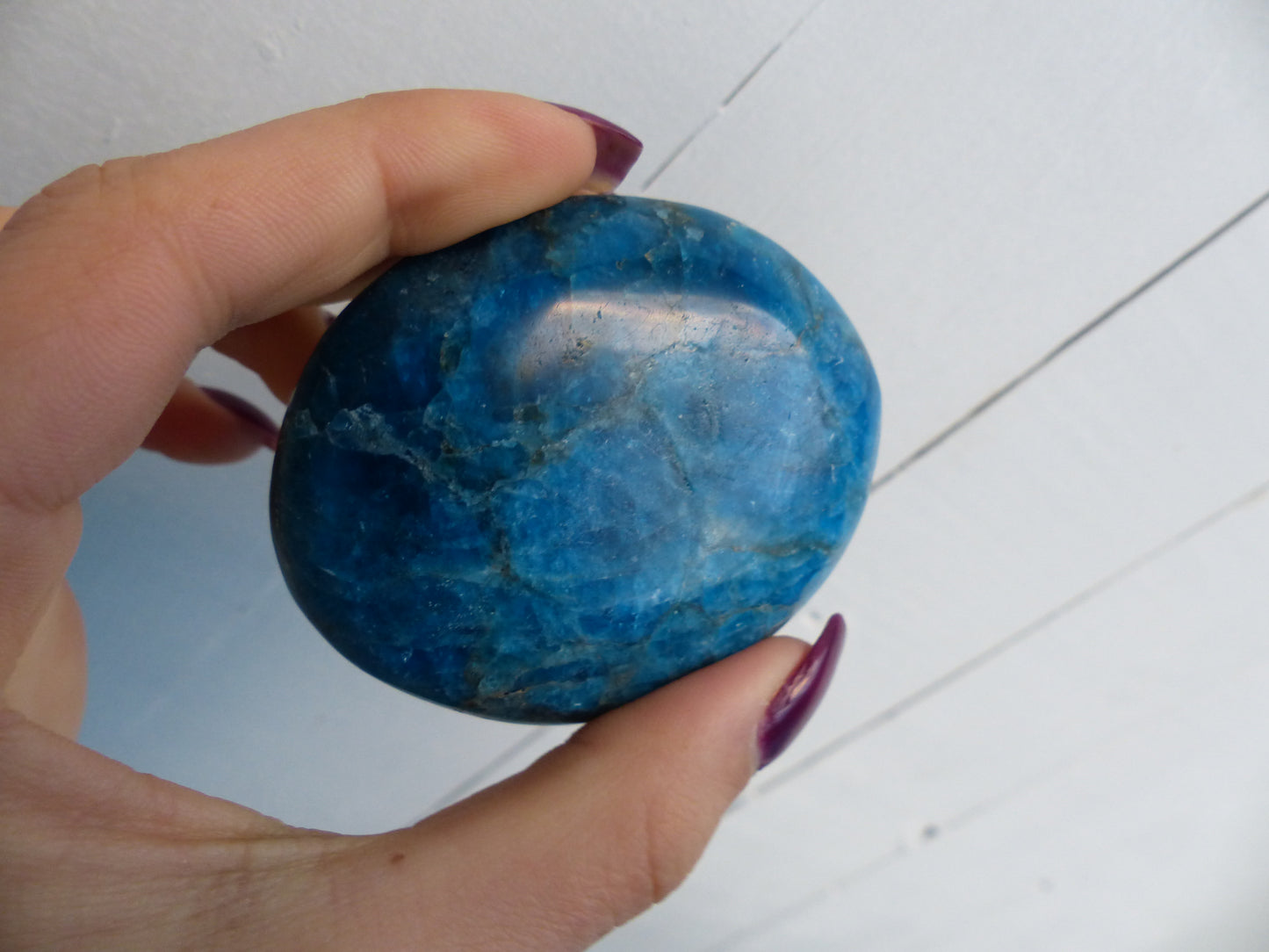 Blue Apatite Palm Stone (#8)
