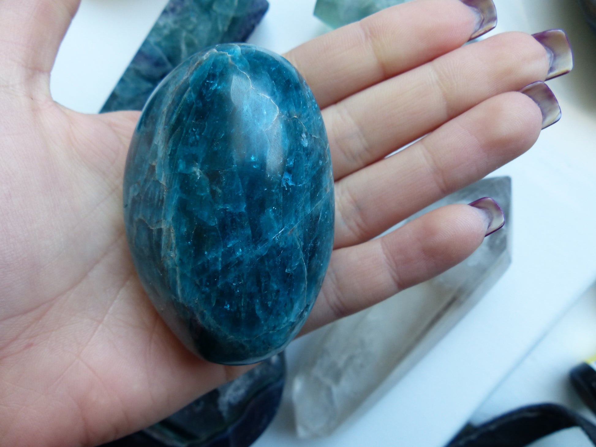 Blue Apatite Palm Stone (#9) - Simply Affinity