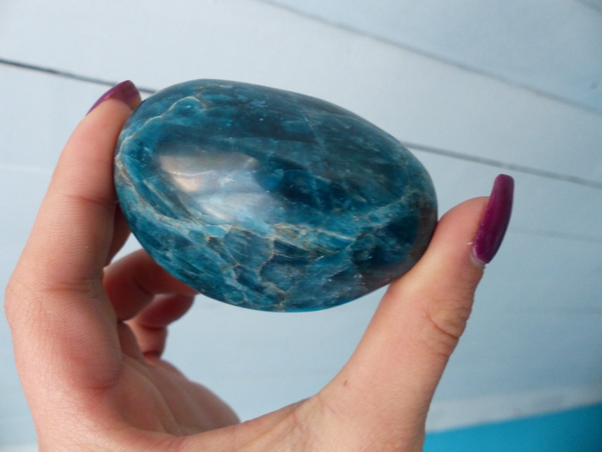 Blue Apatite Palm Stone (#9) - Simply Affinity