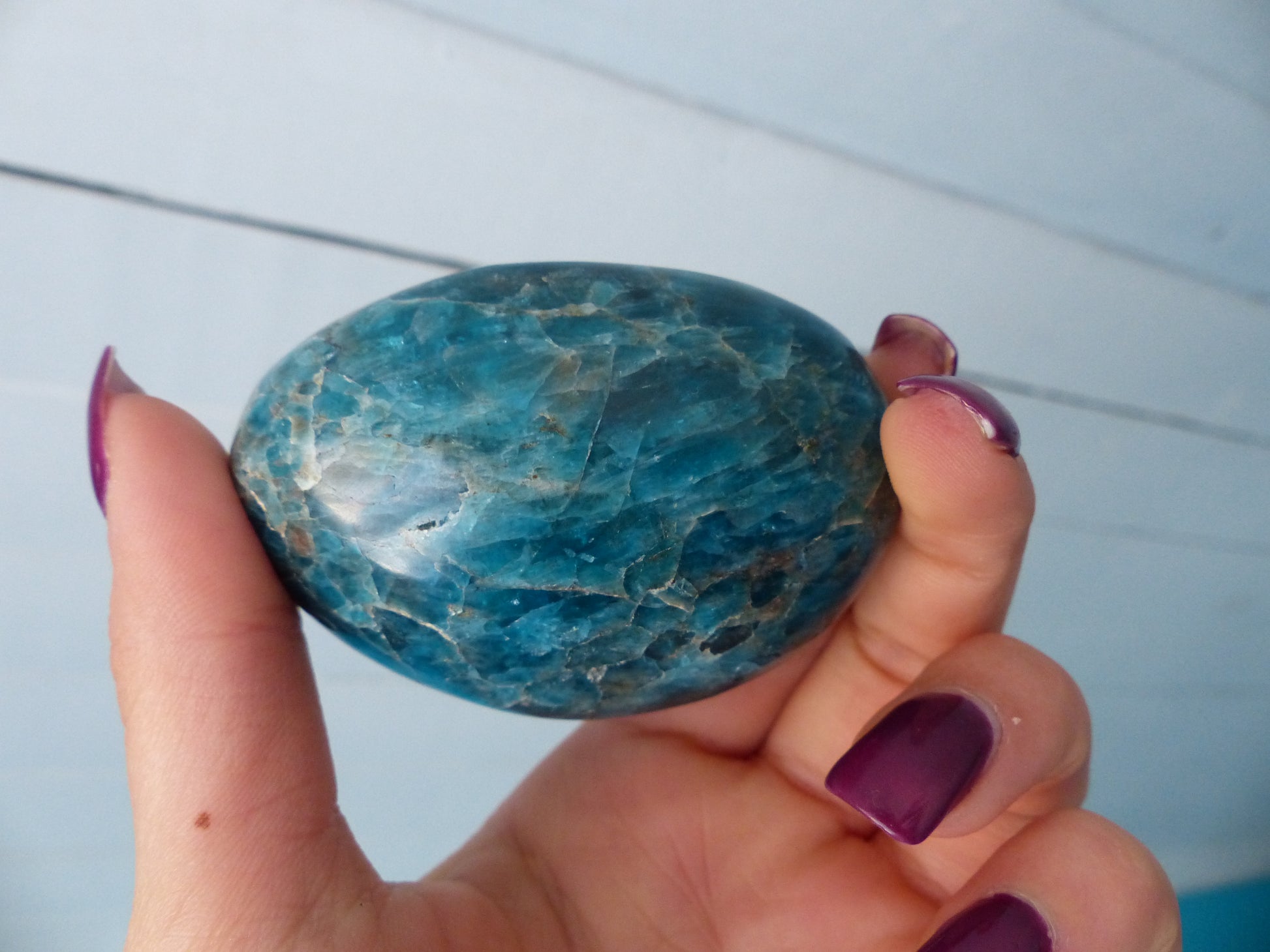 Blue Apatite Palm Stone (#9) - Simply Affinity