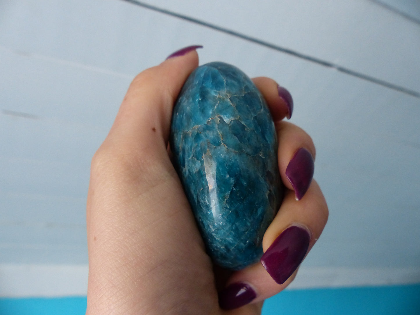 Blue Apatite Palm Stone (#9) - Simply Affinity