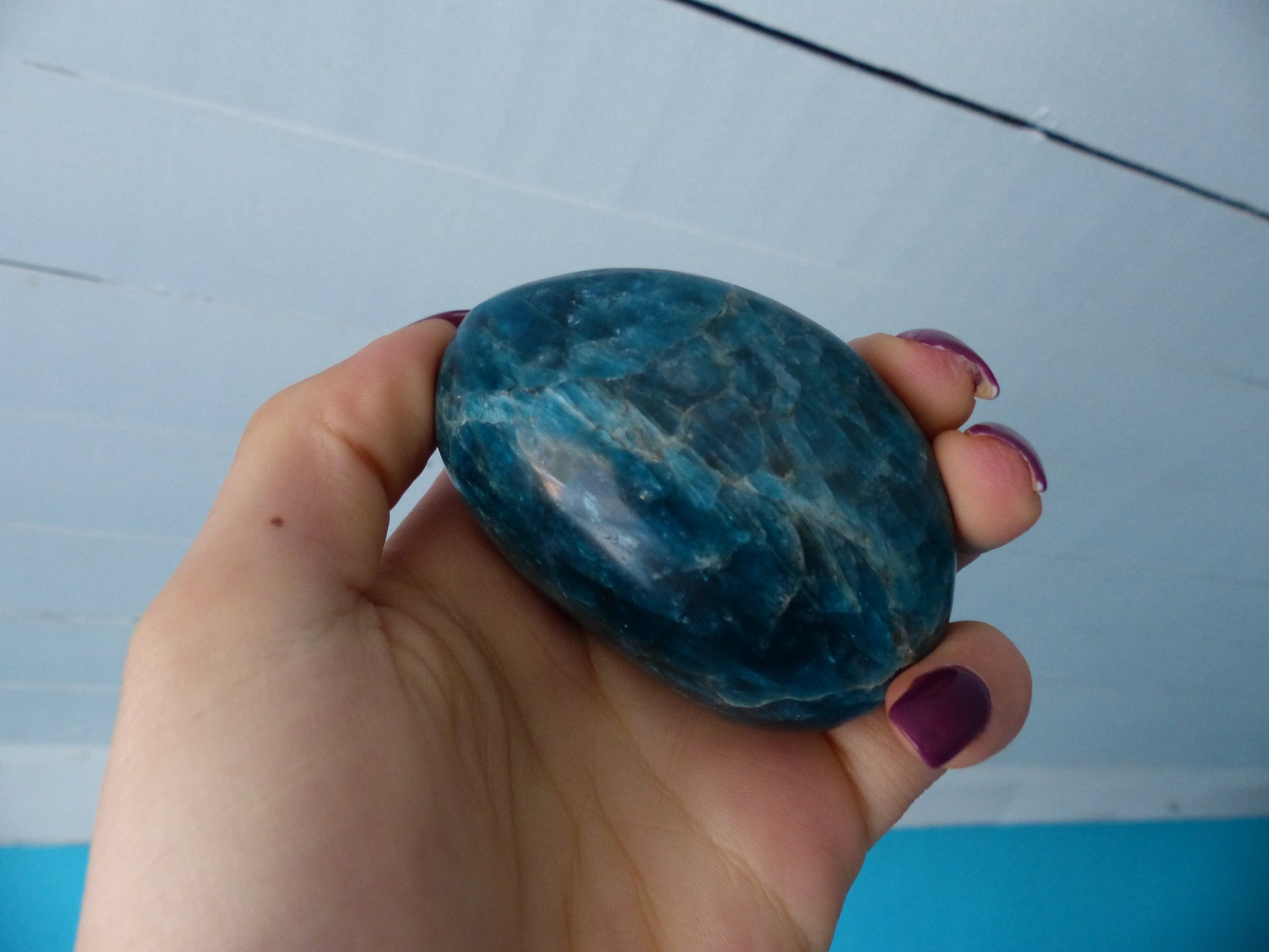 Blue Apatite Palm Stone (#9) - Simply Affinity