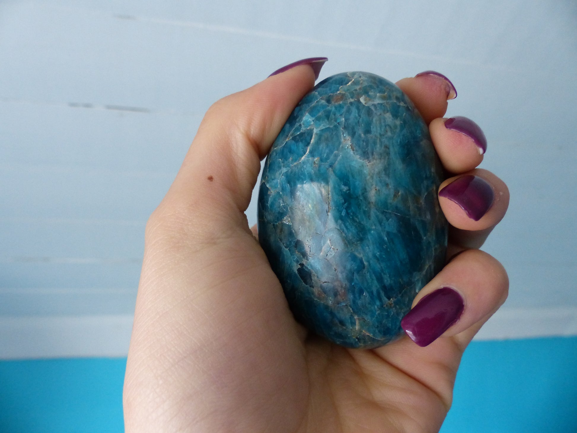 Blue Apatite Palm Stone (#9) - Simply Affinity