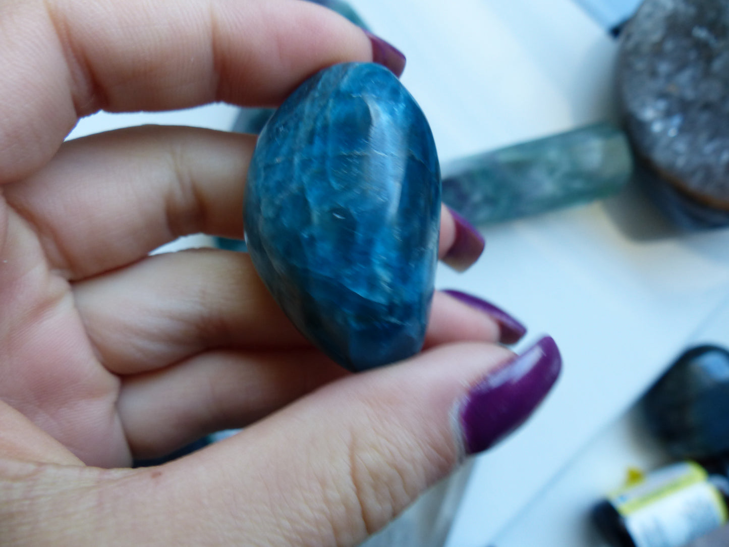 Blue Apatite Palm Stone (#11) - Simply Affinity