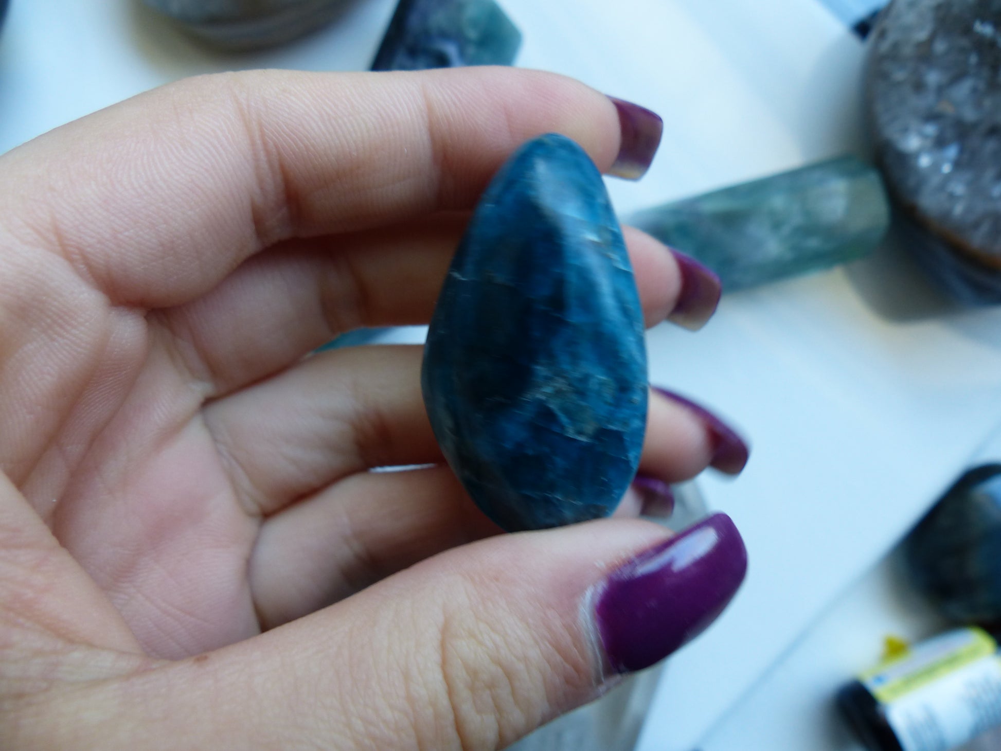 Blue Apatite Palm Stone (#11) - Simply Affinity