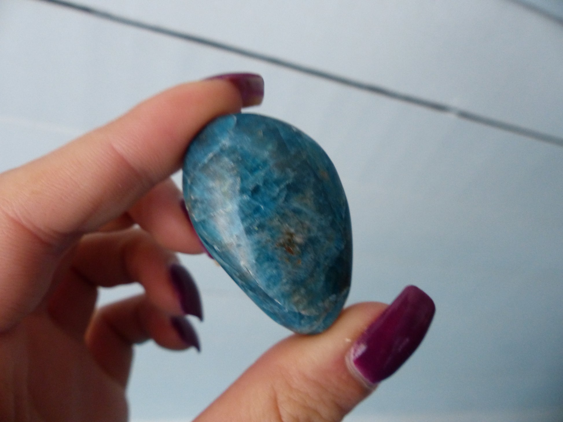 Blue Apatite Palm Stone (#11) - Simply Affinity