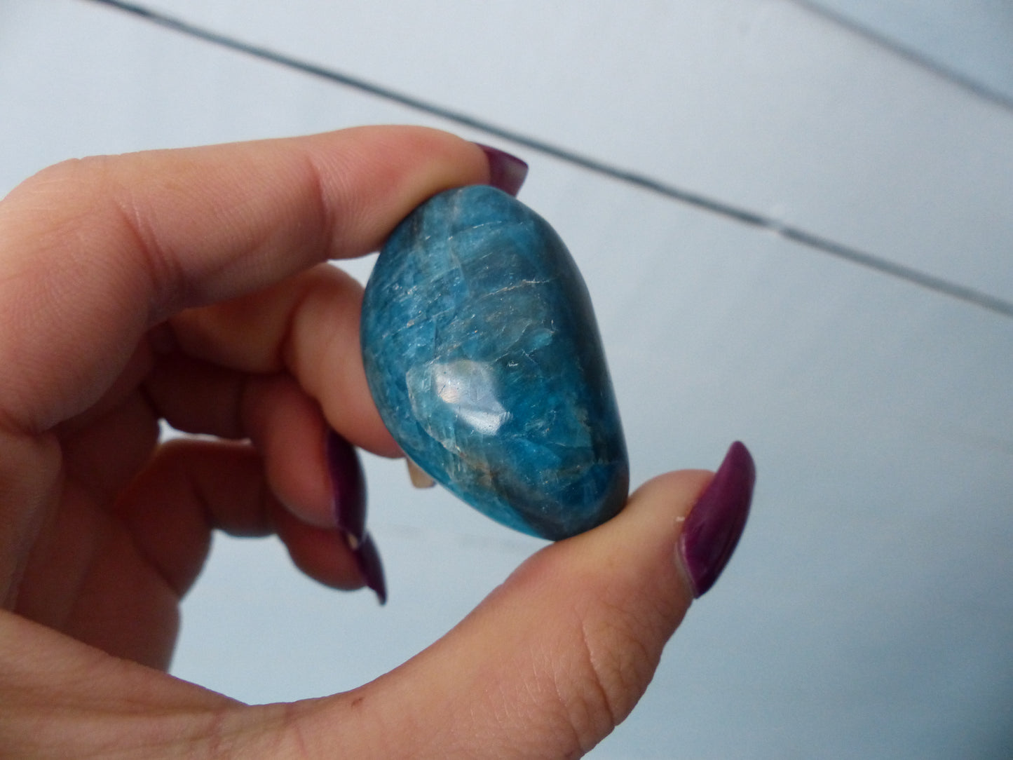 Blue Apatite Palm Stone (#11) - Simply Affinity