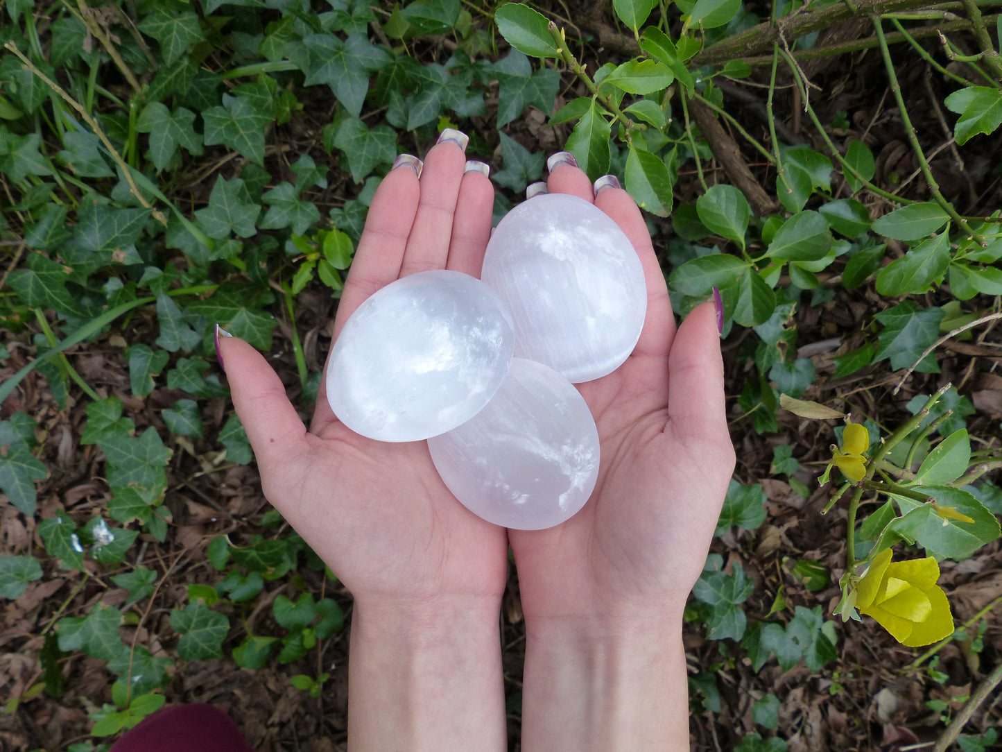 Selenite Palm Stone - Simply Affinity