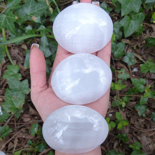 Selenite Palm Stone - Simply Affinity