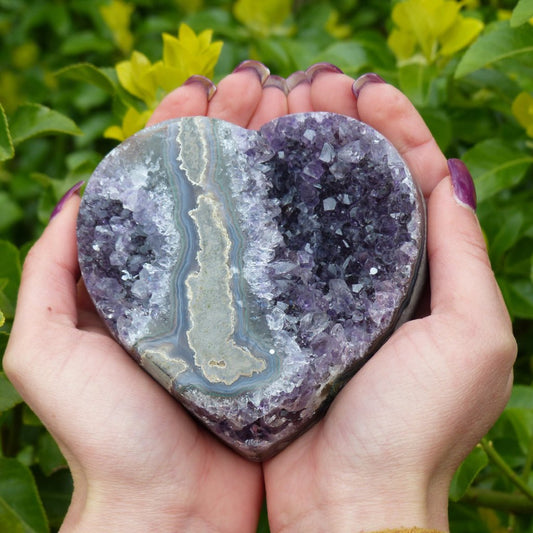 Amethyst Geode & Agate Heart (#7) - Simply Affinity