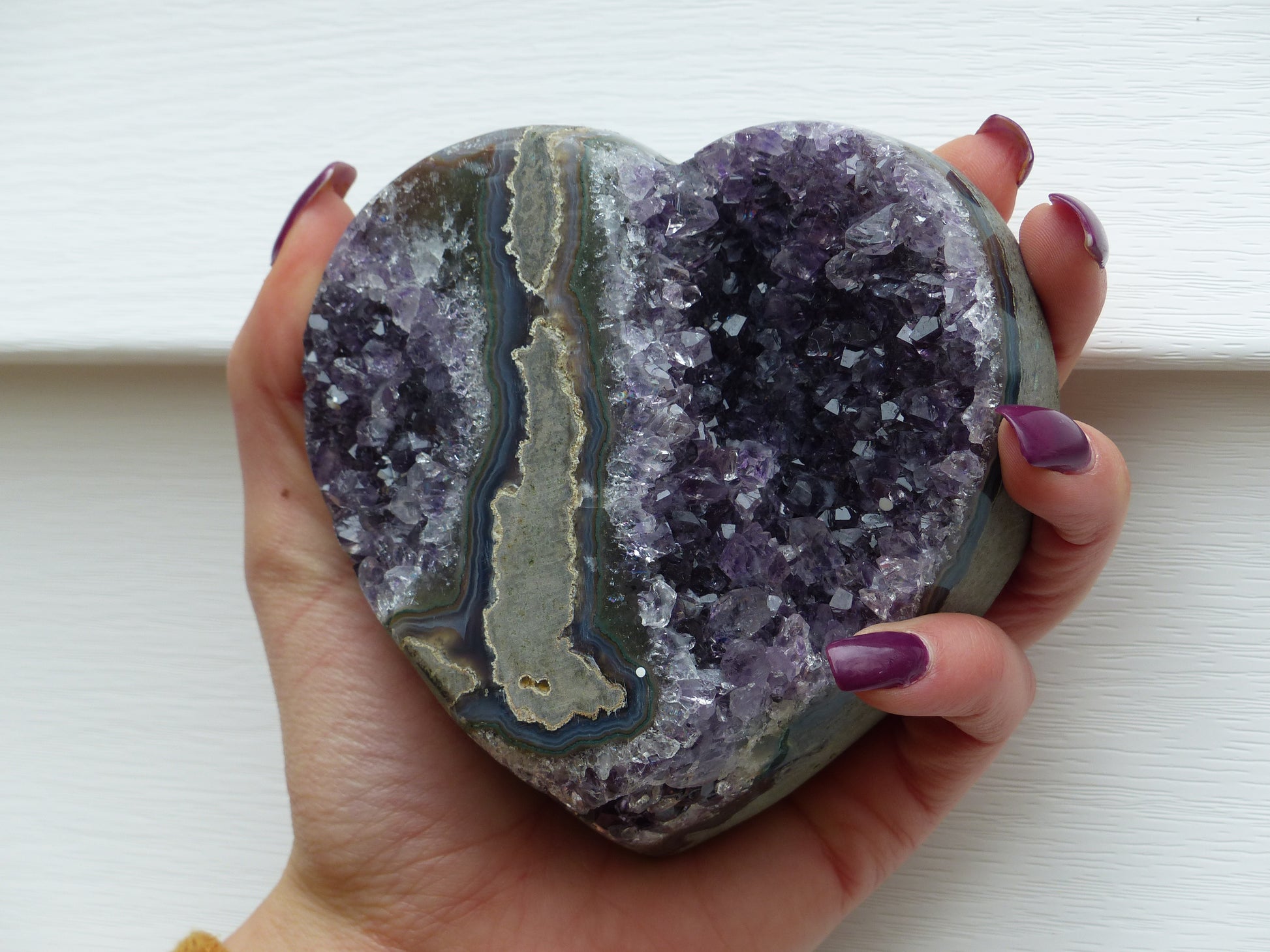 Amethyst Geode & Agate Heart (#7) - Simply Affinity