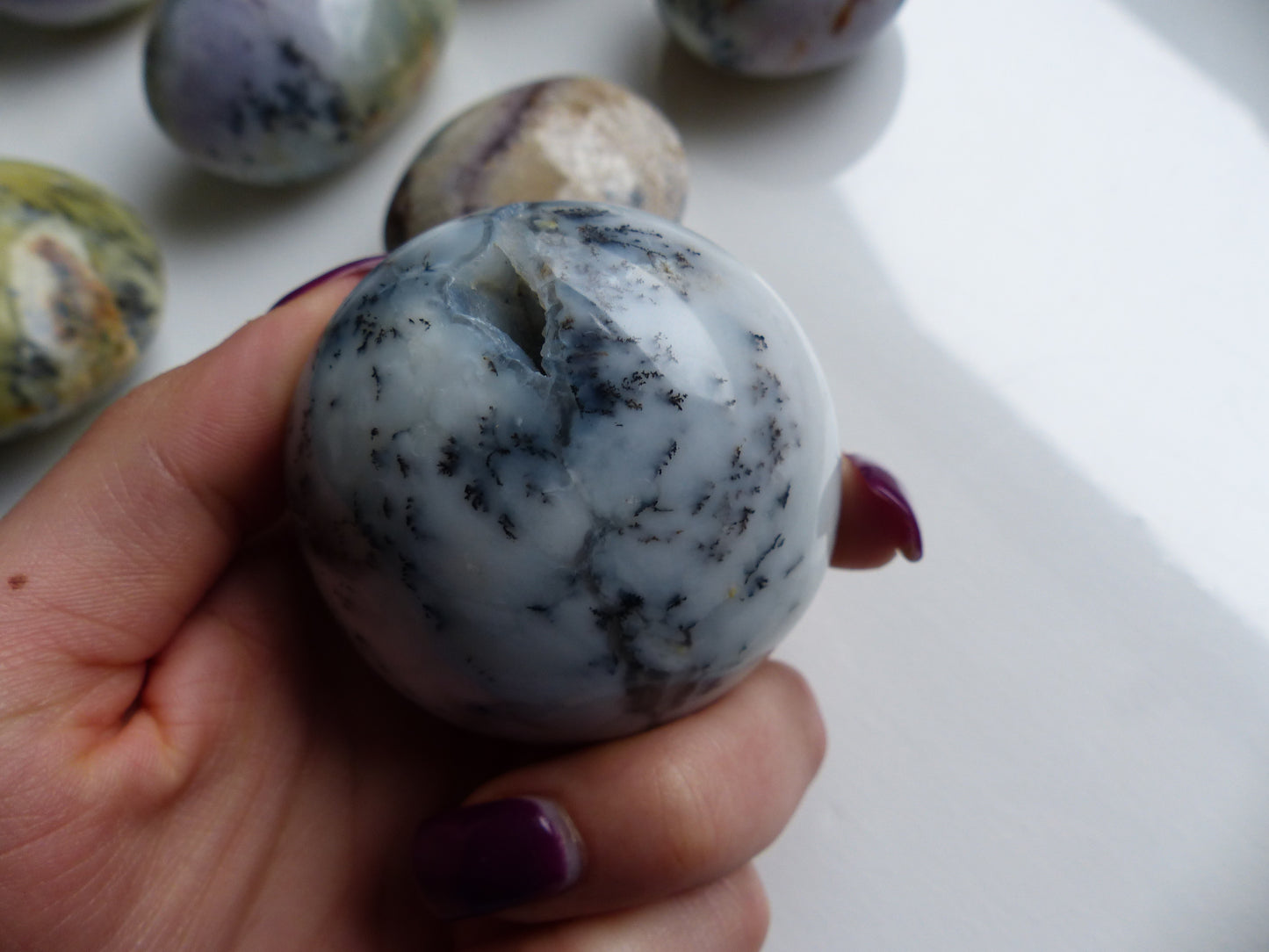 Dendritic Opal Palm Stone (#1)