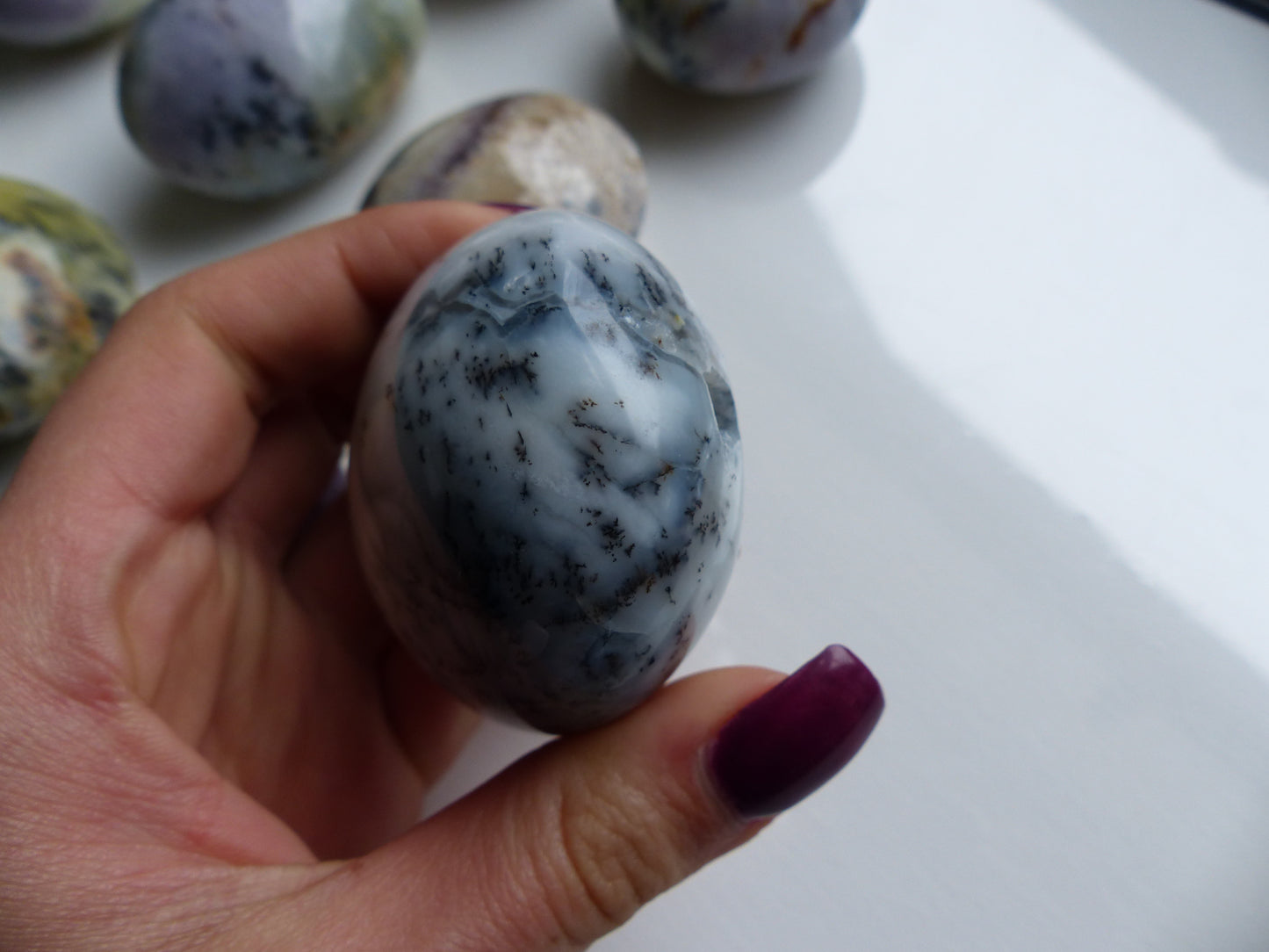 Dendritic Opal Palm Stone (#1)