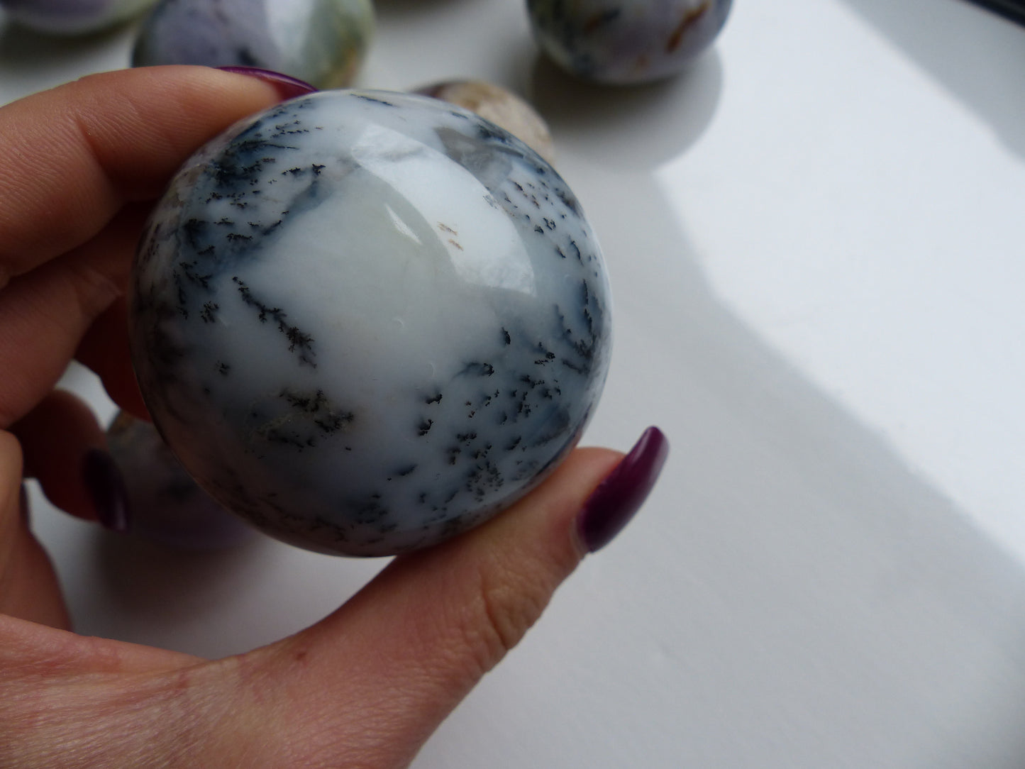 Dendritic Opal Palm Stone (#1)