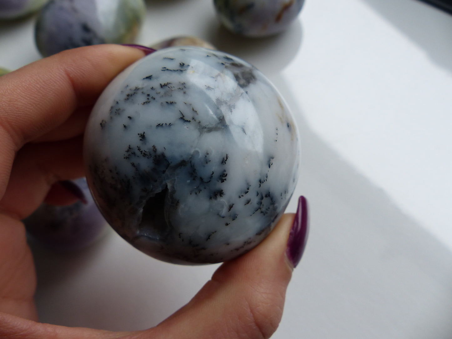 Dendritic Opal Palm Stone (#1)