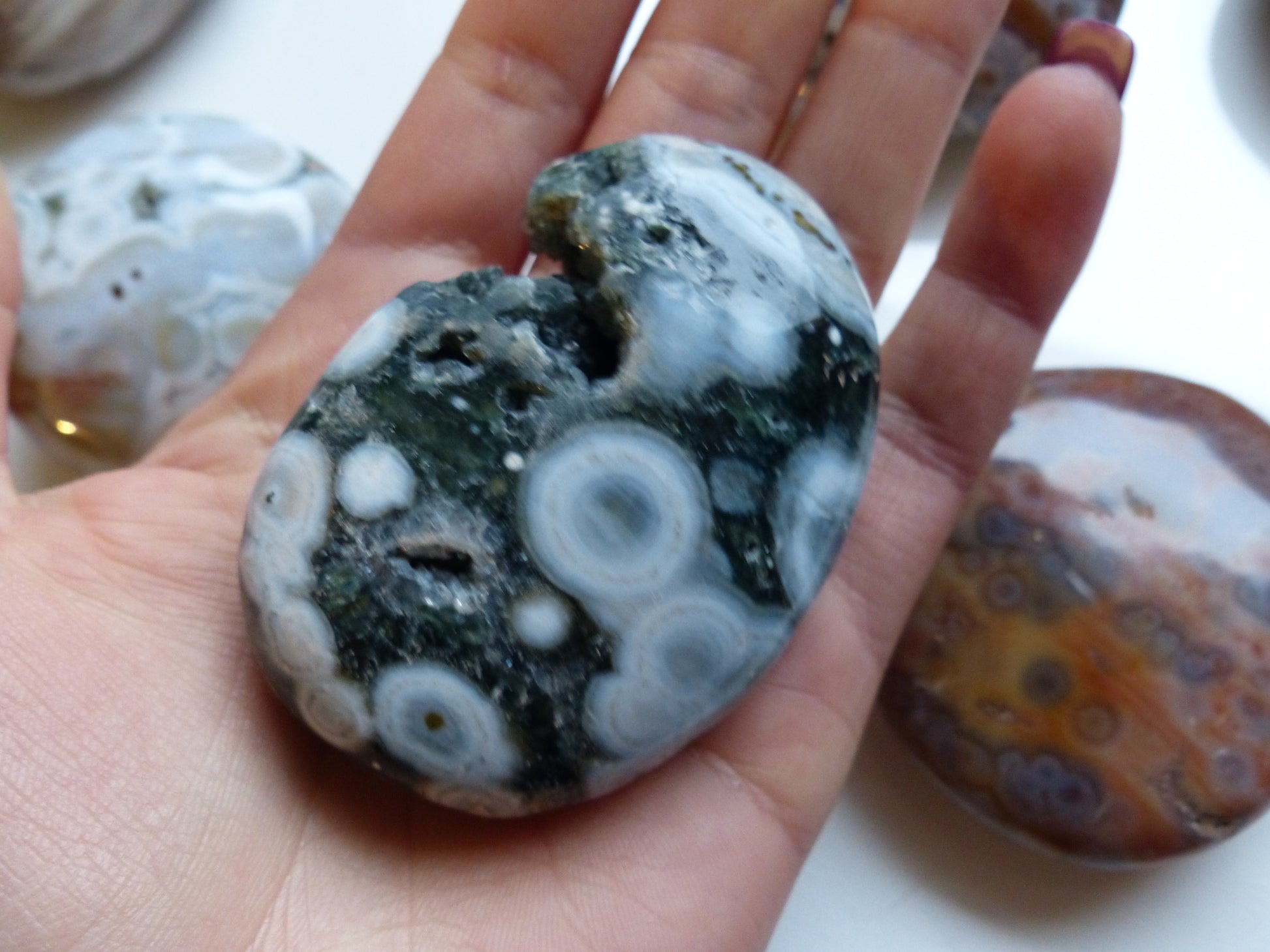 Ocean Jasper Palm Stone (#13) - Simply Affinity