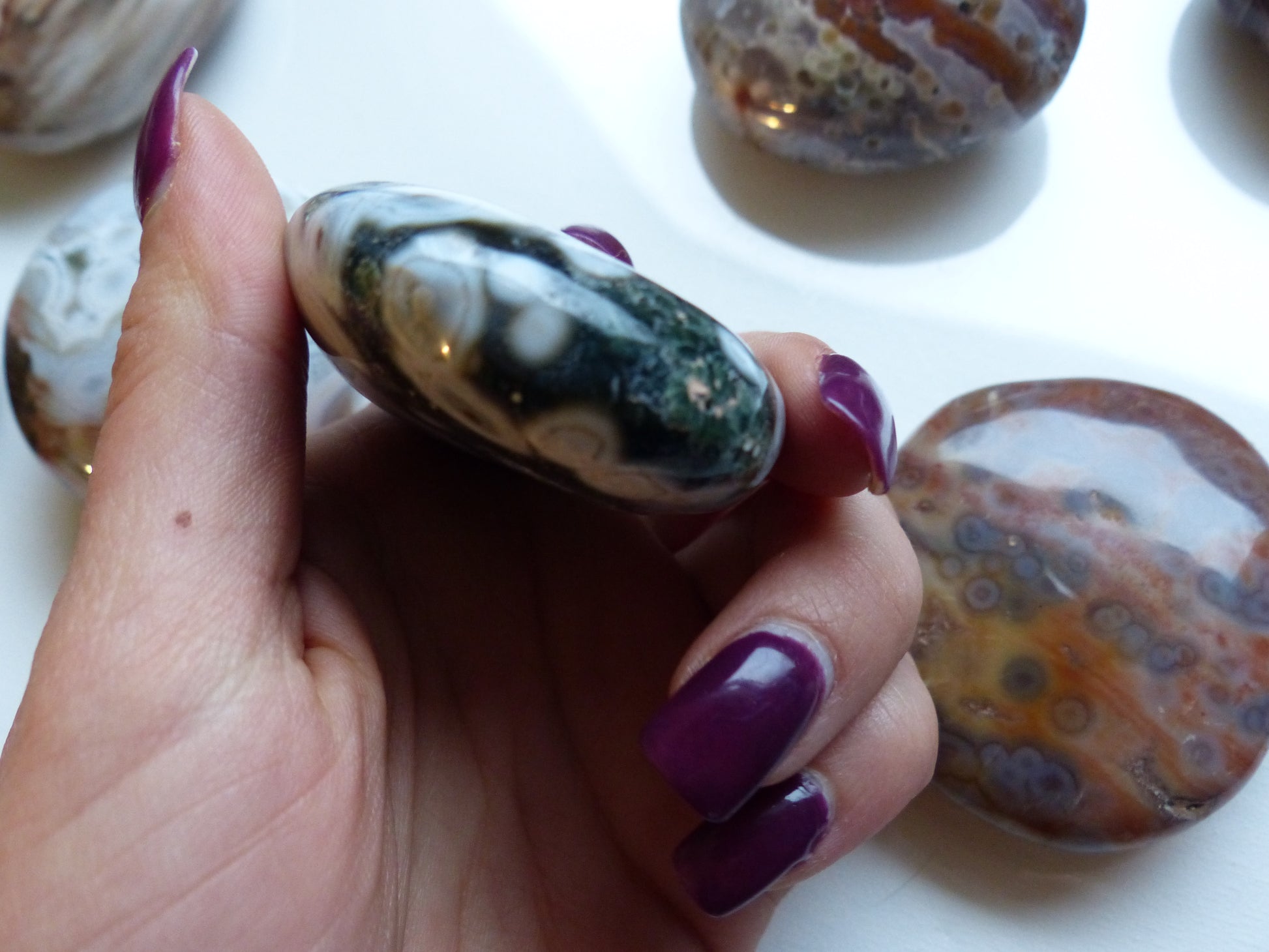 Ocean Jasper Palm Stone (#13) - Simply Affinity