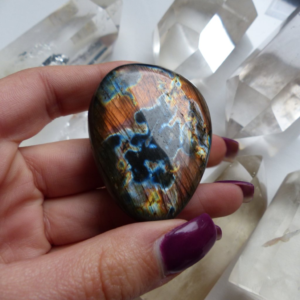 Labradorite Palm Stone (#121)