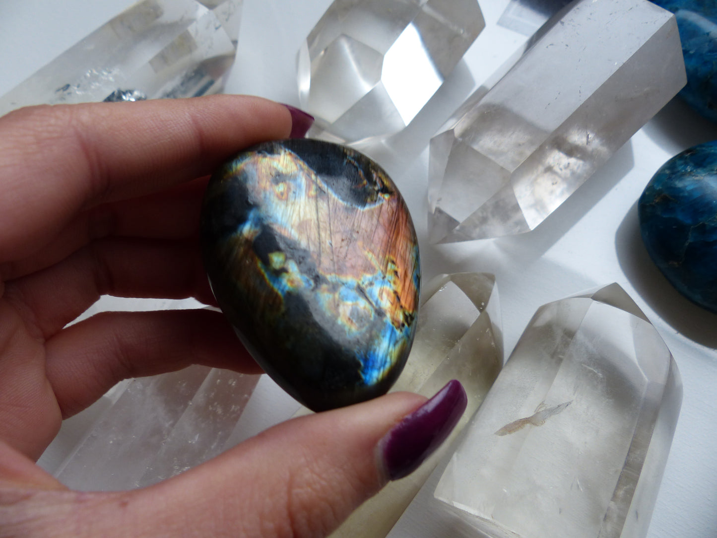 Labradorite Palm Stone (#121)