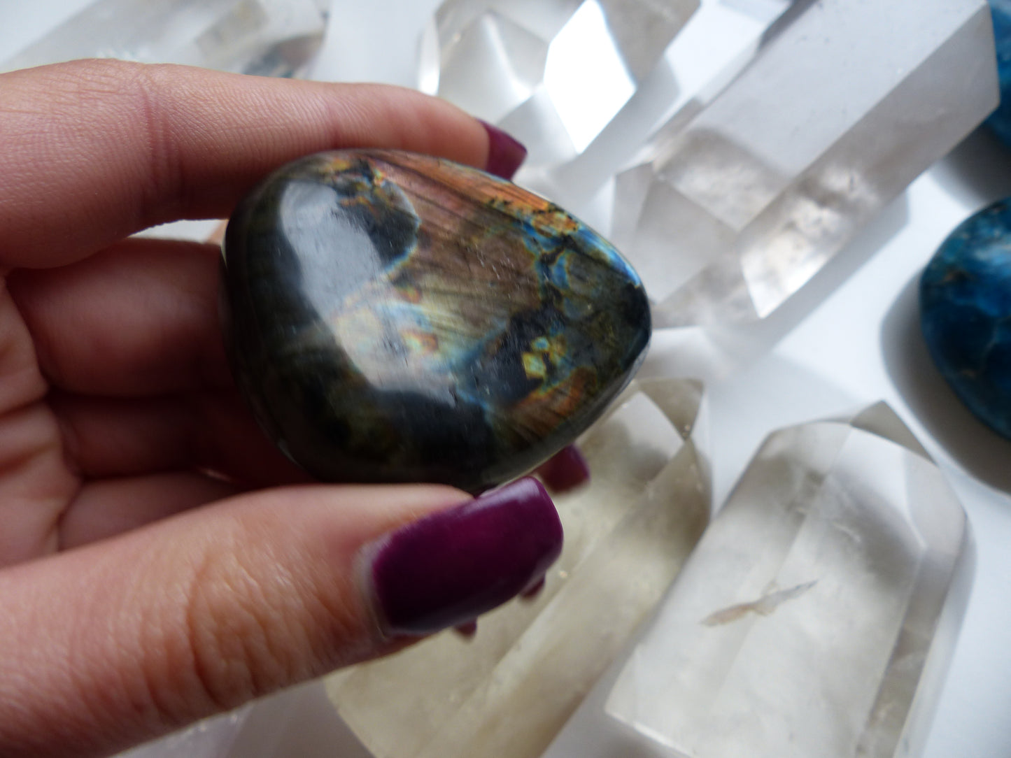 Labradorite Palm Stone (#121)