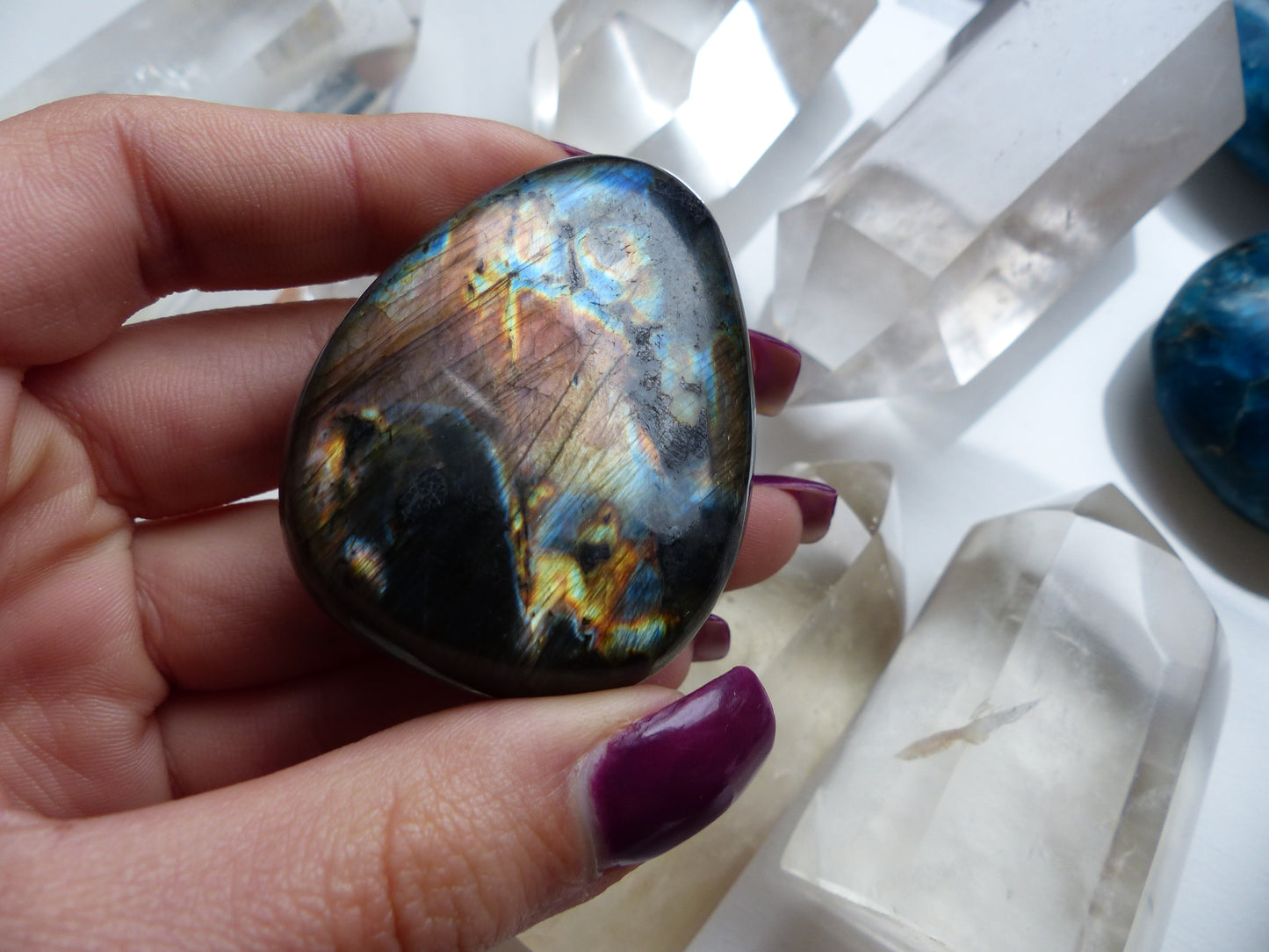 Labradorite Palm Stone (#121)