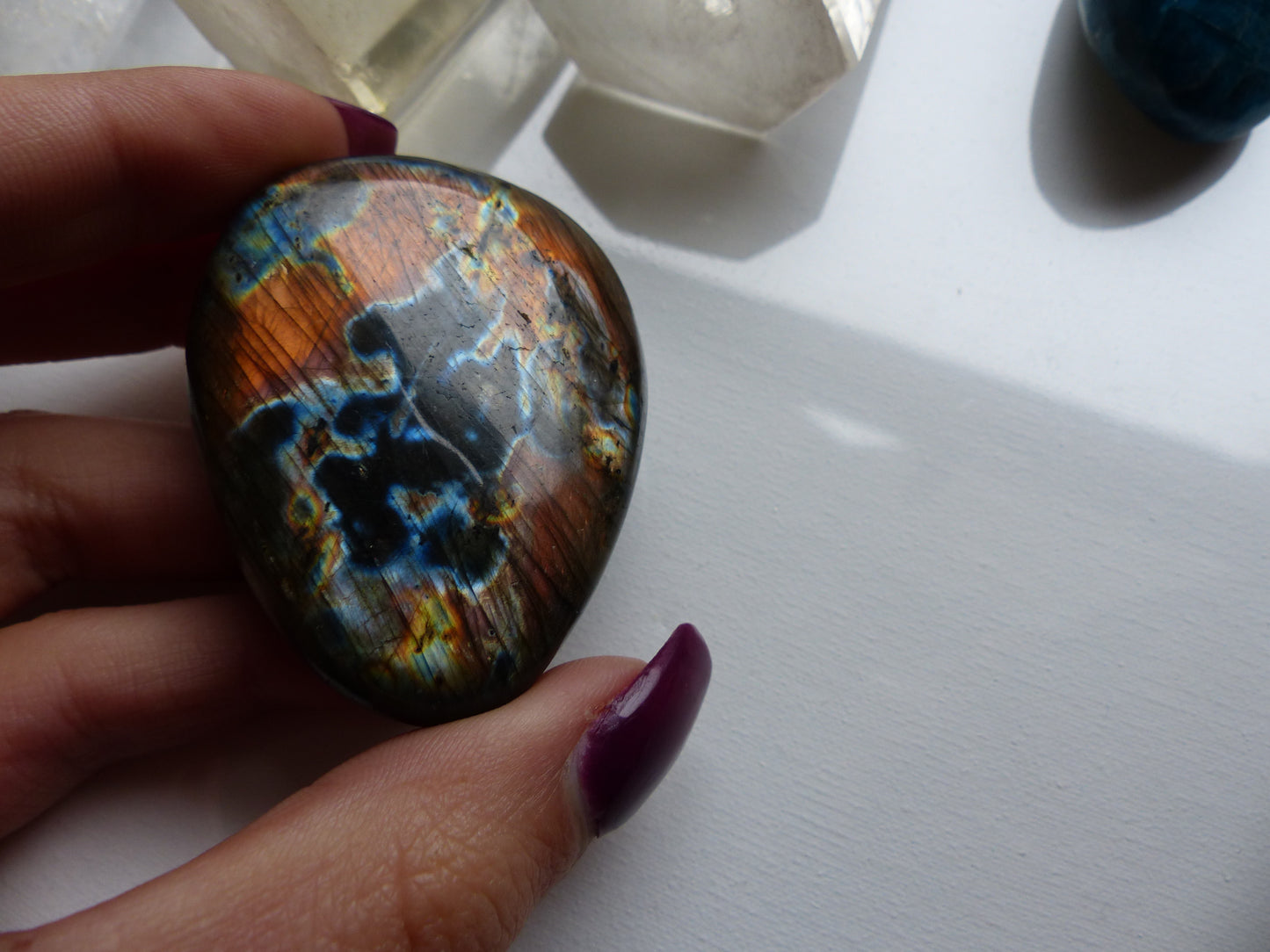 Labradorite Palm Stone (#121)